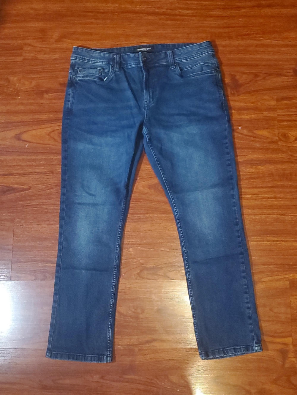 Kenneth Cole Men's Dark Blue Slim Straight Jeans